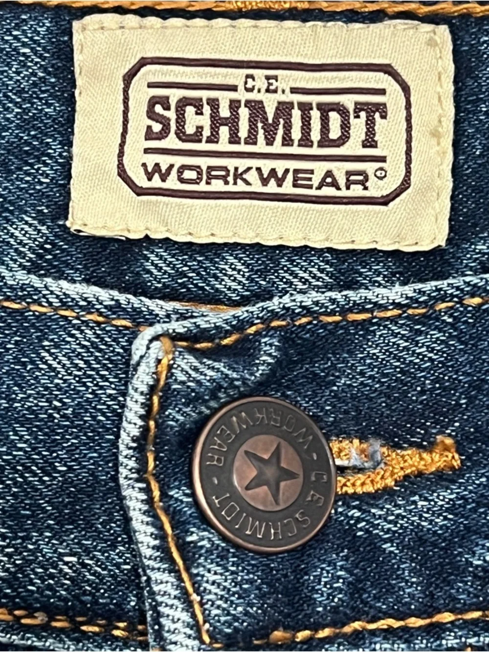 C.E. Schmidt Workwear Men Jeans Big & Tall Classic Straight Leg Blue  38” x36” - Picture 2 of 11